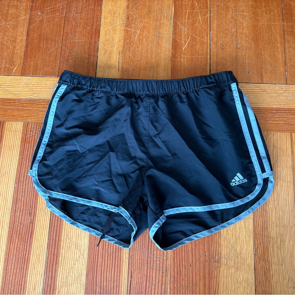 adidas Black Shorts with Light Gray Waistband